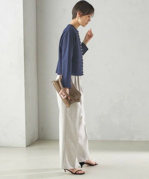 SHIPS / シップス カーディガン・ボレロ | 〈手洗い可能〉ブークレ ダブル ニット パールモチーフボタン カーディガン | 詳細19