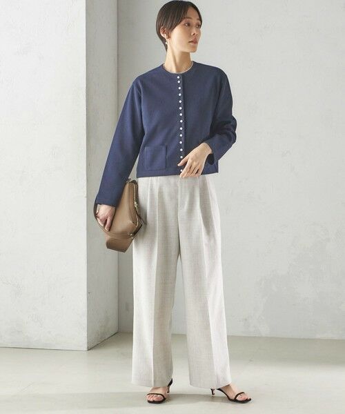 SHIPS / シップス カーディガン・ボレロ | 〈手洗い可能〉ブークレ ダブル ニット パールモチーフボタン カーディガン | 詳細20