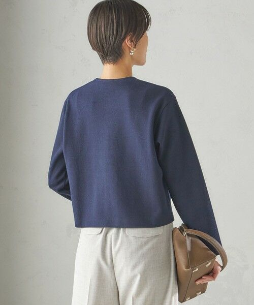 SHIPS / シップス カーディガン・ボレロ | 〈手洗い可能〉ブークレ ダブル ニット パールモチーフボタン カーディガン | 詳細24