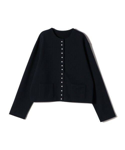 SHIPS / シップス カーディガン・ボレロ | 〈手洗い可能〉ブークレ ダブル ニット パールモチーフボタン カーディガン | 詳細29