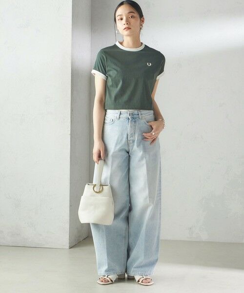 トップス FRED PERRY / CROPPED RINGER T-SHIRT FRED PERRY / CROPPED RINGER T-SHIRT（Tシャツ/カットソー