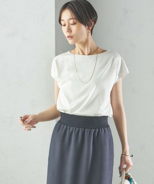 SHIPS / シップス Tシャツ | 〈手洗い可能〉SORONA(R) ボートネック TEE | 詳細12