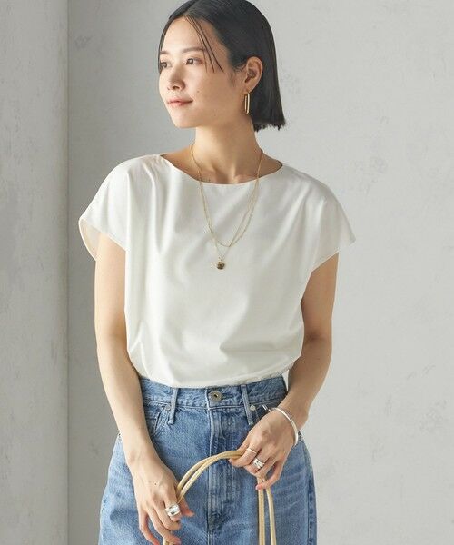 SHIPS / シップス Tシャツ | 〈手洗い可能〉SORONA(R) ボートネック TEE | 詳細20