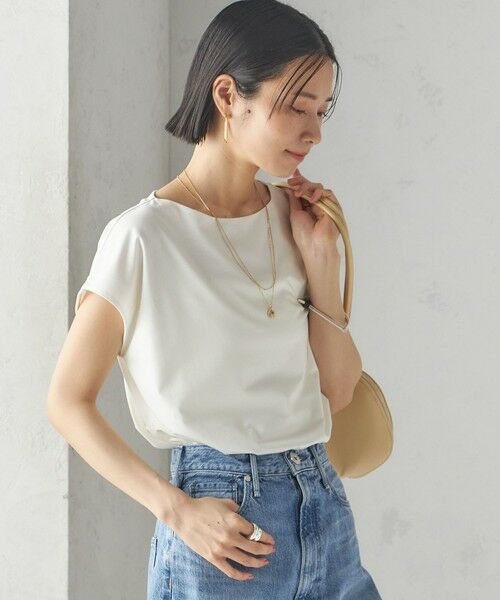 SHIPS / シップス Tシャツ | 〈手洗い可能〉SORONA(R) ボートネック TEE | 詳細24