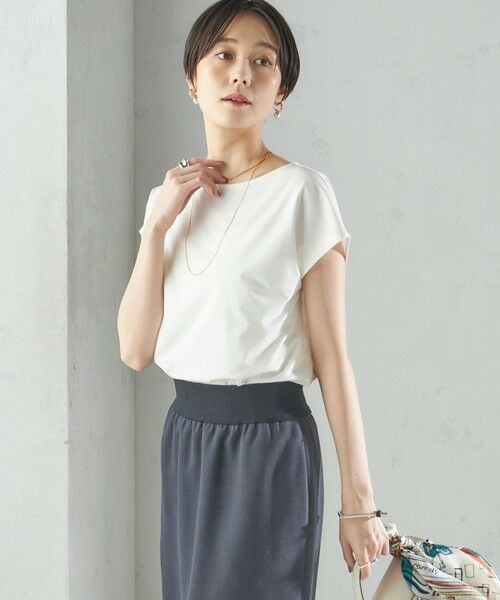 SHIPS / シップス Tシャツ | 〈手洗い可能〉SORONA(R) ボートネック TEE | 詳細8