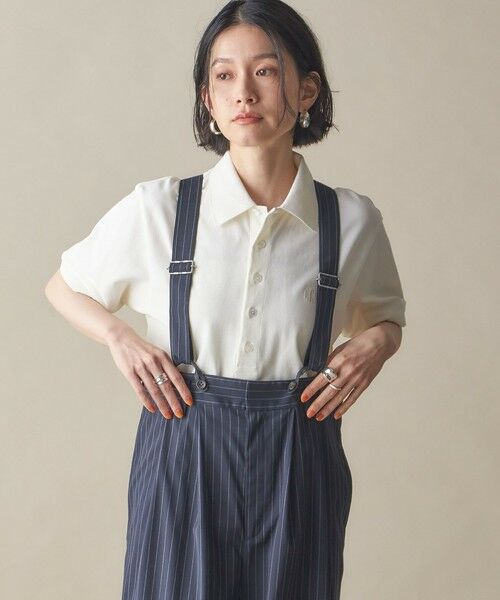 SHIPS for women/シップスウィメン SHIPS NINE CASE:〈洗濯機可能〉ポロシャツ ホワイト ONE SIZE SHIPS for women/シップスウィメン SHIPS NINE CASE:〈洗濯機可能〉ポロシャツ ホワイト ONE SIZE