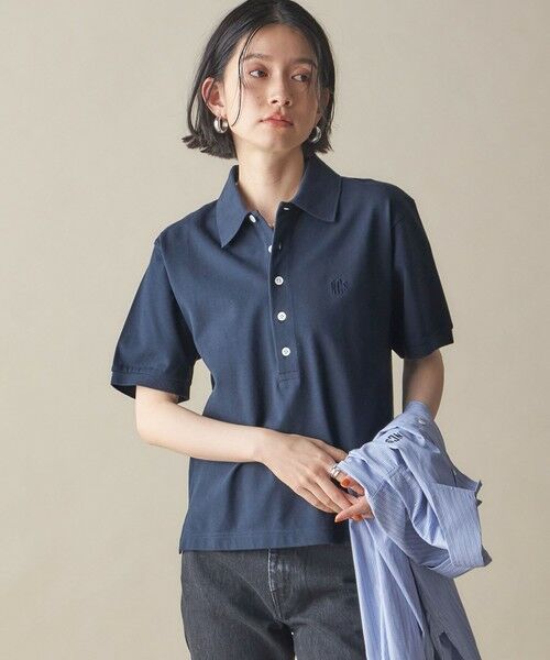 SHIPS for women/シップスウィメン SHIPS NINE CASE:〈洗濯機可能〉ポロシャツ ネイビー ONE SIZE SHIPS for women/シップスウィメン SHIPS NINE CASE:〈洗濯機可能〉ポロシャツ ネイビー ONE SIZE