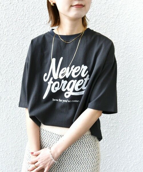 SHIPS for women/シップスウィメン 【SHIPS別注】81BRANCA:ロゴ 5分袖 TEE チャコールグレー ONE SIZE SHIPS for women/シップスウィメン 【SHIPS別注】81BRANCA:ロゴ 5分袖 TEE チャコールグレー ONE SIZE