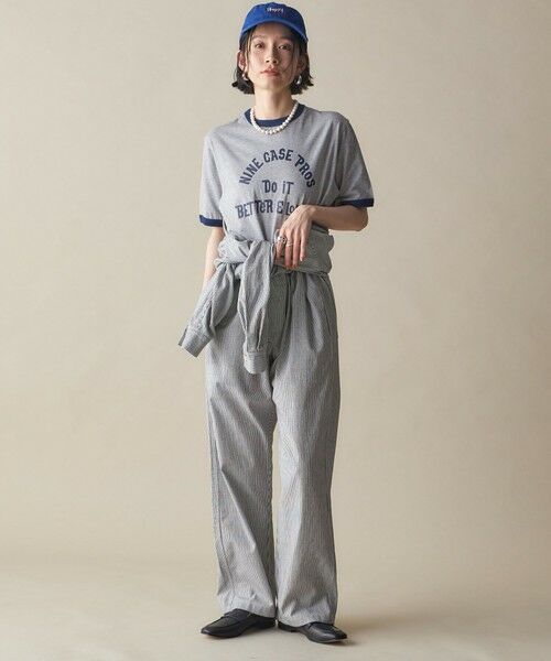 SHIPS / シップス Tシャツ | SHIPS NINE CASE:〈洗濯機可能〉プリント リンガー TEE | 詳細1