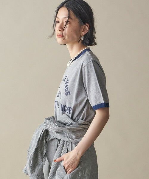 SHIPS / シップス Tシャツ | SHIPS NINE CASE:〈洗濯機可能〉プリント リンガー TEE | 詳細10