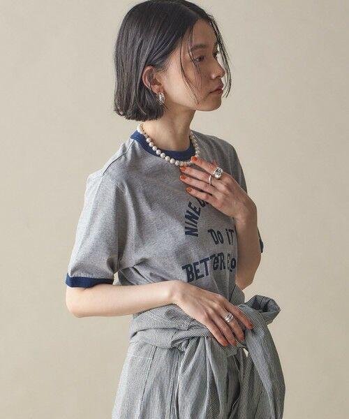 SHIPS / シップス Tシャツ | SHIPS NINE CASE:〈洗濯機可能〉プリント リンガー TEE | 詳細12
