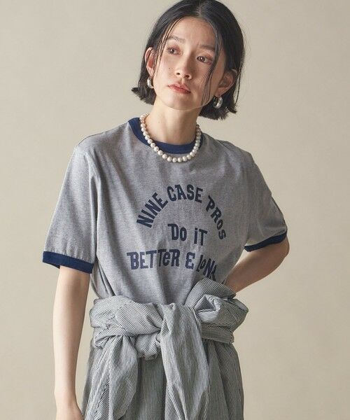 SHIPS / シップス Tシャツ | SHIPS NINE CASE:〈洗濯機可能〉プリント リンガー TEE | 詳細13