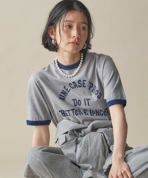 SHIPS / シップス Tシャツ | SHIPS NINE CASE:〈洗濯機可能〉プリント リンガー TEE | 詳細14