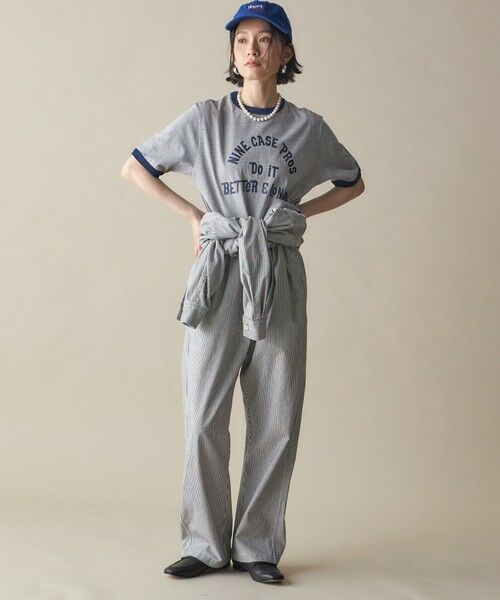 SHIPS / シップス Tシャツ | SHIPS NINE CASE:〈洗濯機可能〉プリント リンガー TEE | 詳細7