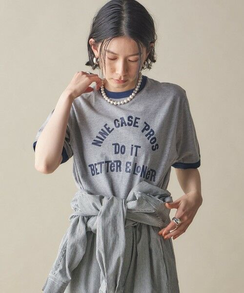 SHIPS / シップス Tシャツ | SHIPS NINE CASE:〈洗濯機可能〉プリント リンガー TEE | 詳細8