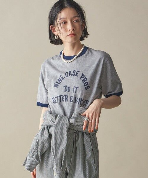 SHIPS / シップス Tシャツ | SHIPS NINE CASE:〈洗濯機可能〉プリント リンガー TEE | 詳細9