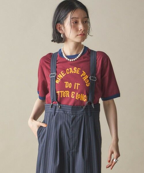 SHIPS / シップス Tシャツ | SHIPS NINE CASE:〈洗濯機可能〉プリント リンガー TEE | 詳細25