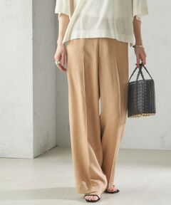 SHIPS / シップス スラックス・ドレスパンツ | 〈接触冷感/吸水速乾〉アセテート ワッシャー ウエスト デザイン パンツ