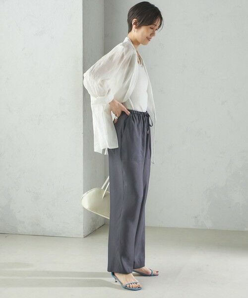 SHIPS / シップス その他パンツ | 〈手洗い可能〉キュプラ混 ツイル ポケット パンツ | 詳細4