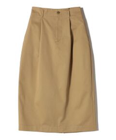 SHIPS / シップス ミニ・ひざ丈スカート | SHIPS Primary Navy Label:コットン チノ コクーン スカート: