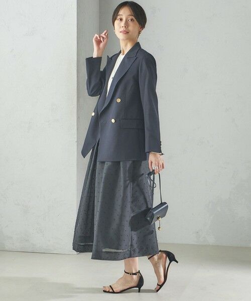 SHIPS / シップス ロング・マキシ丈スカート | 〈手洗い可能〉オーガンジー ドット 刺繍 フレア スカート | 詳細23