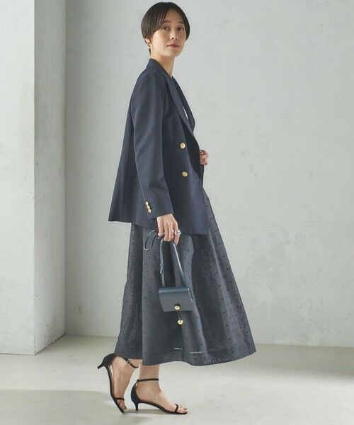 SHIPS / シップス ロング・マキシ丈スカート | 〈手洗い可能〉オーガンジー ドット 刺繍 フレア スカート | 詳細25