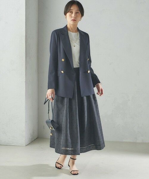 SHIPS / シップス ロング・マキシ丈スカート | 〈手洗い可能〉オーガンジー ドット 刺繍 フレア スカート | 詳細27