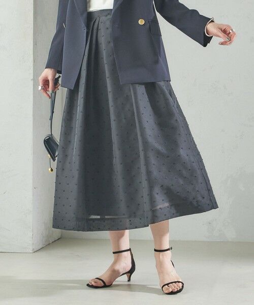 SHIPS / シップス ロング・マキシ丈スカート | 〈手洗い可能〉オーガンジー ドット 刺繍 フレア スカート | 詳細29