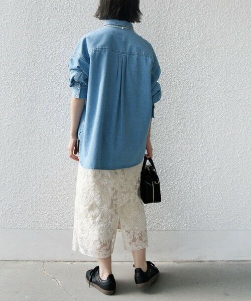 SHIPS / シップス ミニ・ひざ丈スカート | シアー エンブロイダリー スカート | 詳細2