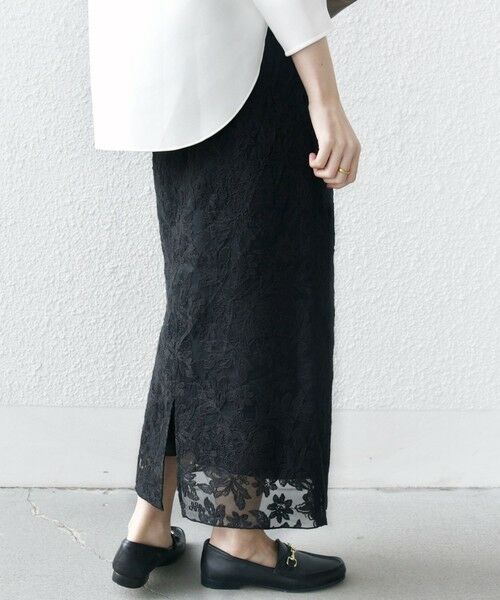 SHIPS / シップス ミニ・ひざ丈スカート | シアー エンブロイダリー スカート | 詳細13