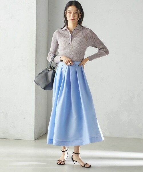 SHIPS / シップス ロング・マキシ丈スカート | 〈手洗い可能〉オーガンジー タック フレア スカート | 詳細1