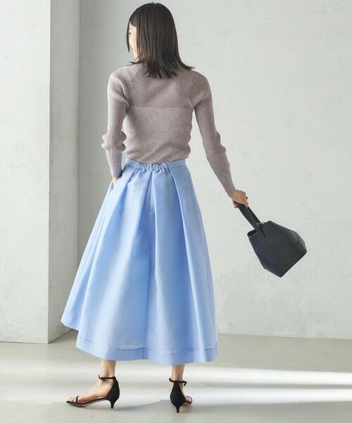 SHIPS / シップス ロング・マキシ丈スカート | 〈手洗い可能〉オーガンジー タック フレア スカート | 詳細3