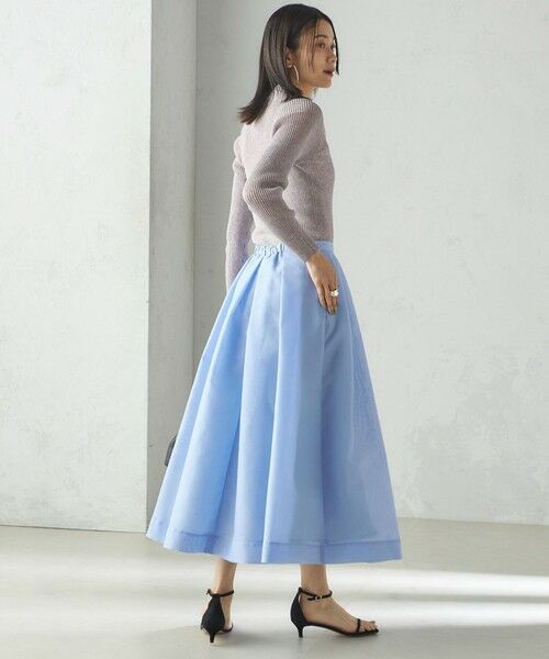 SHIPS / シップス ロング・マキシ丈スカート | 〈手洗い可能〉オーガンジー タック フレア スカート | 詳細4