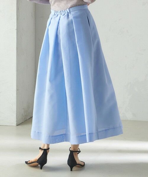 SHIPS / シップス ロング・マキシ丈スカート | 〈手洗い可能〉オーガンジー タック フレア スカート | 詳細9