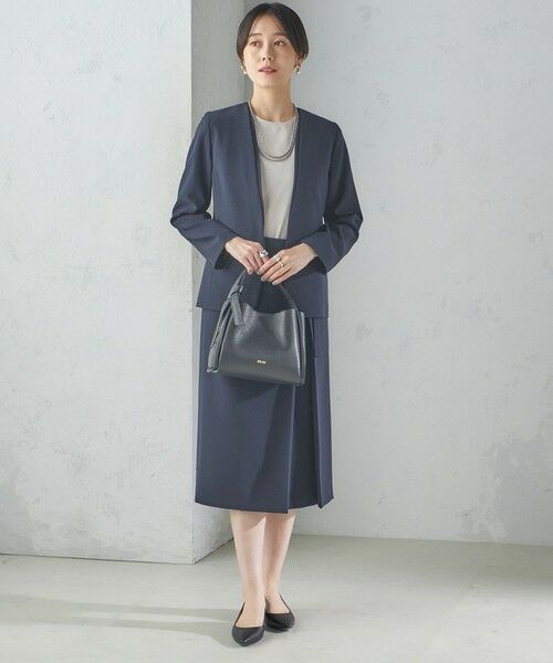 SHIPS / シップス ミニ・ひざ丈スカート | トリアセテート混 セミ タイト スカート | 詳細1