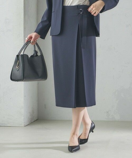 SHIPS / シップス ミニ・ひざ丈スカート | トリアセテート混 セミ タイト スカート | 詳細10