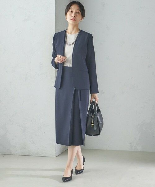 SHIPS / シップス ミニ・ひざ丈スカート | トリアセテート混 セミ タイト スカート | 詳細2