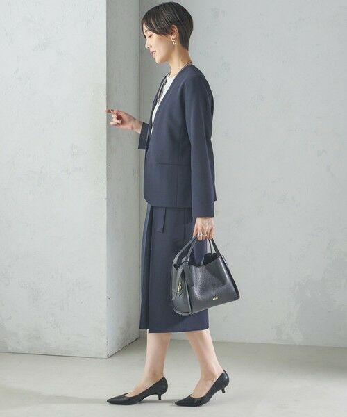 SHIPS / シップス ミニ・ひざ丈スカート | トリアセテート混 セミ タイト スカート | 詳細3