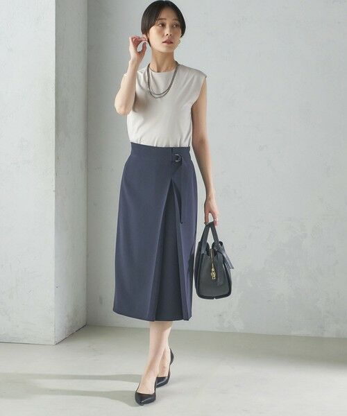 SHIPS / シップス ミニ・ひざ丈スカート | トリアセテート混 セミ タイト スカート | 詳細8