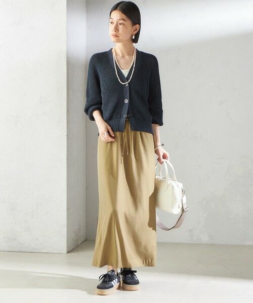 SHIPS / シップス ロング・マキシ丈スカート | 〈手洗い可能〉キュプラ混 ツイル ドロスト スカート | 詳細21