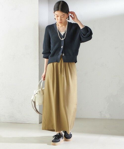 SHIPS / シップス ロング・マキシ丈スカート | 〈手洗い可能〉キュプラ混 ツイル ドロスト スカート | 詳細22