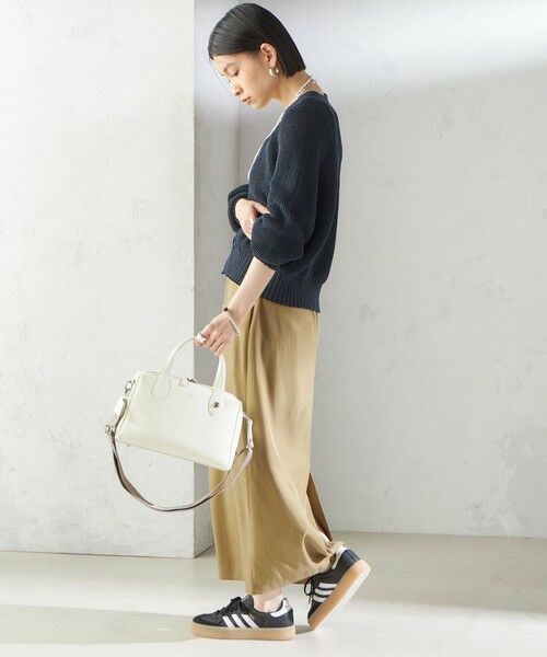 SHIPS / シップス ロング・マキシ丈スカート | 〈手洗い可能〉キュプラ混 ツイル ドロスト スカート | 詳細23