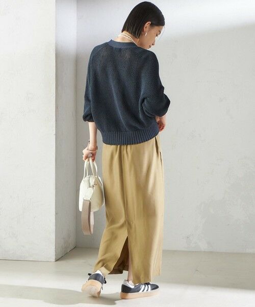 SHIPS / シップス ロング・マキシ丈スカート | 〈手洗い可能〉キュプラ混 ツイル ドロスト スカート | 詳細24