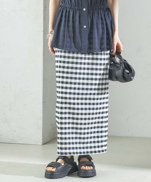 SHIPS / シップス ロング・マキシ丈スカート | 〈手洗い可能〉ギンガム チェック タイト スカート | 詳細11