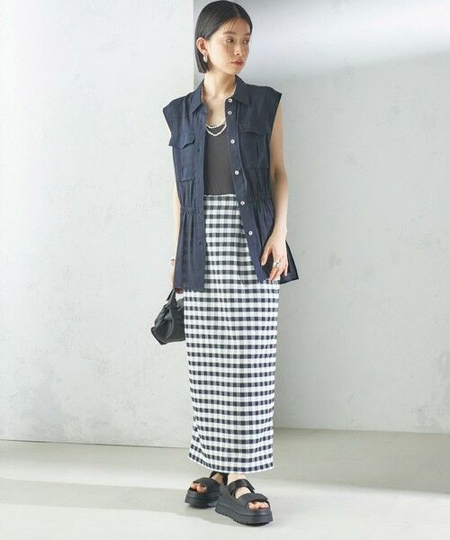 SHIPS / シップス ロング・マキシ丈スカート | 〈手洗い可能〉ギンガム チェック タイト スカート | 詳細12