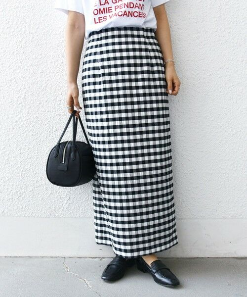 SHIPS / シップス ロング・マキシ丈スカート | 〈手洗い可能〉ギンガム チェック タイト スカート | 詳細20