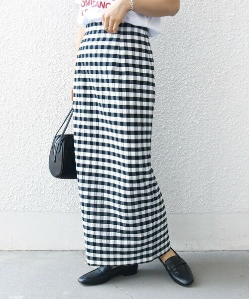 SHIPS / シップス ロング・マキシ丈スカート | 〈手洗い可能〉ギンガム チェック タイト スカート | 詳細21