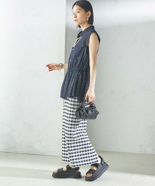 SHIPS / シップス ロング・マキシ丈スカート | 〈手洗い可能〉ギンガム チェック タイト スカート | 詳細3