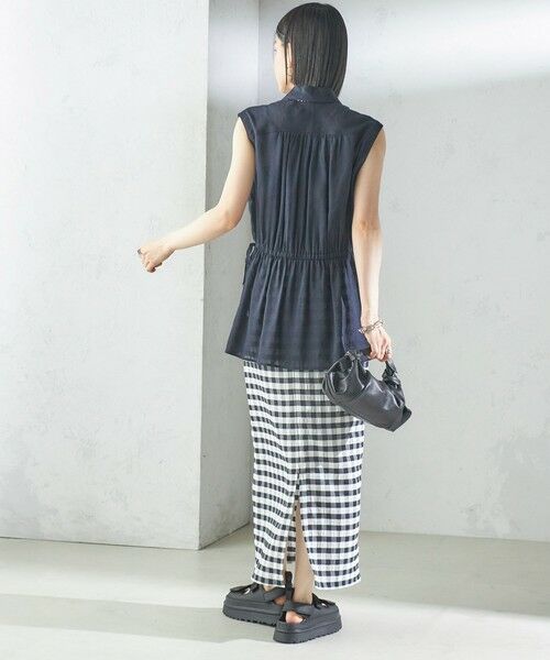 SHIPS / シップス ロング・マキシ丈スカート | 〈手洗い可能〉ギンガム チェック タイト スカート | 詳細4