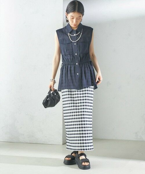 SHIPS / シップス ロング・マキシ丈スカート | 〈手洗い可能〉ギンガム チェック タイト スカート | 詳細6